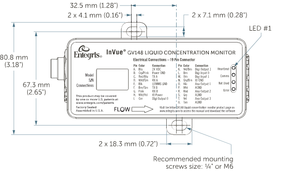 Invue GV148 Concentration Monitor Drawing 2